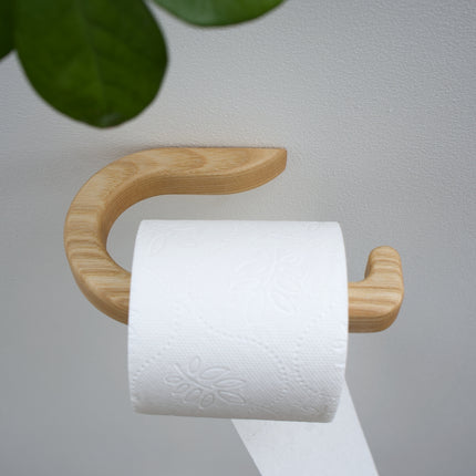 Uchwyt na papier toaletowy ścienny z naturalnego drewna – elegancja i funkcjonalność