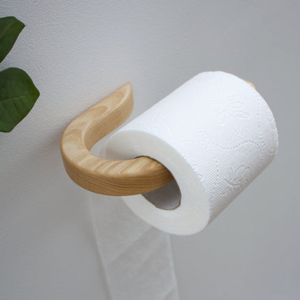 Uchwyt na papier toaletowy ścienny z naturalnego drewna – elegancja i funkcjonalność
