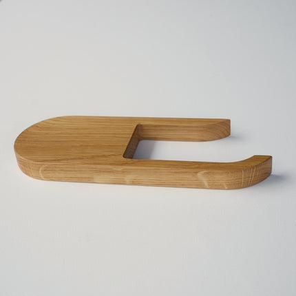 Eikenhouten plank voor toiletpapier met glans