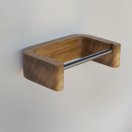 Toiletpapirholder i træ – to monteringsmuligheder