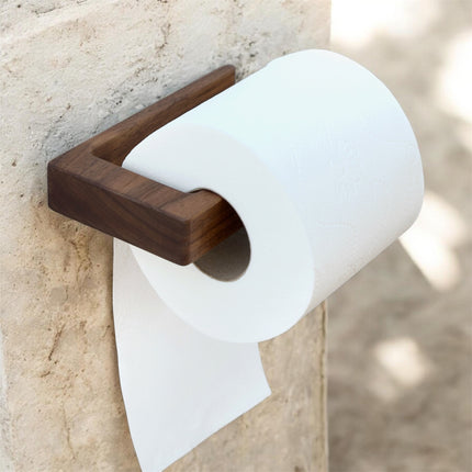 Suporte minimalista para papel higiénico em nogueira-americana - autocolante