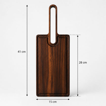 Ekskluzywna deska do serwowania z orzecha amerykańskiego wykonana ręcznie z litego drewna