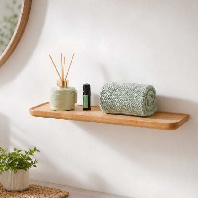 Universele houten wandplank – natuurlijk hout, Scandinavische stijl