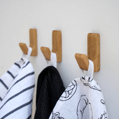 drewniany haczyk samoprzylepny do kuchni lazienki przyklejany haczyk