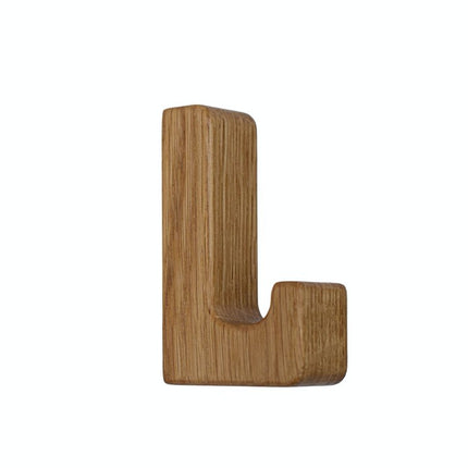 Wall hanger made of solid wood – elegant oak hook