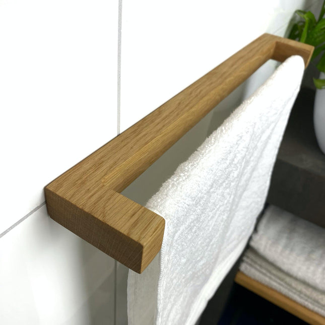 Minimalist Wooden Towel Holder, Long Bath Towel Rack, Handmade Functional Bathroom Rack in Scandinavian style, New Home Gift,