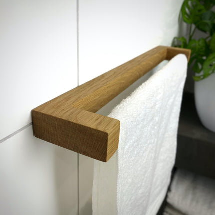 Minimalist Wooden Towel Holder, Long Bath Towel Rack, Handmade Functional Bathroom Rack in Scandinavian style, New Home Gift,