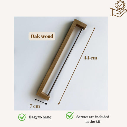Minimalist Wooden Towel Holder, Long Bath Towel Rack, Handmade Functional Bathroom Rack in Scandinavian style, New Home Gift,