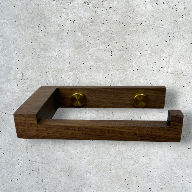 Toilet wall rack, Stylish Wall-Mounted Toilet Paper, Minimalist walnut toilet paper holder, toilet interior,  handmade tic tac toe