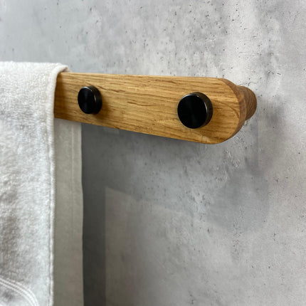 Modern Wooden Towel Holder, Long Bath Towel Rack, Handmade Functional Bathroom Rack in Scandinavian style, New Home Gift,