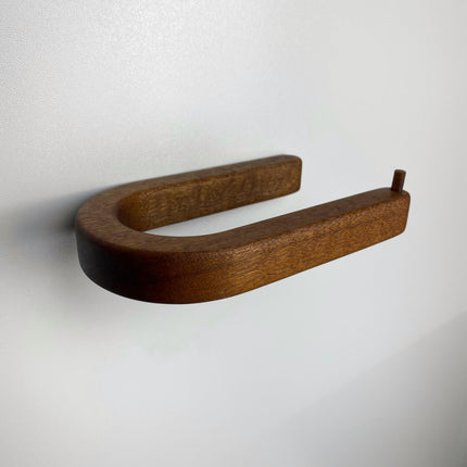 Minimalist mahogany toilet paper holder, aesthetic toilet paper holder, wall mounted toilet paper holder, modern toilet paper display
