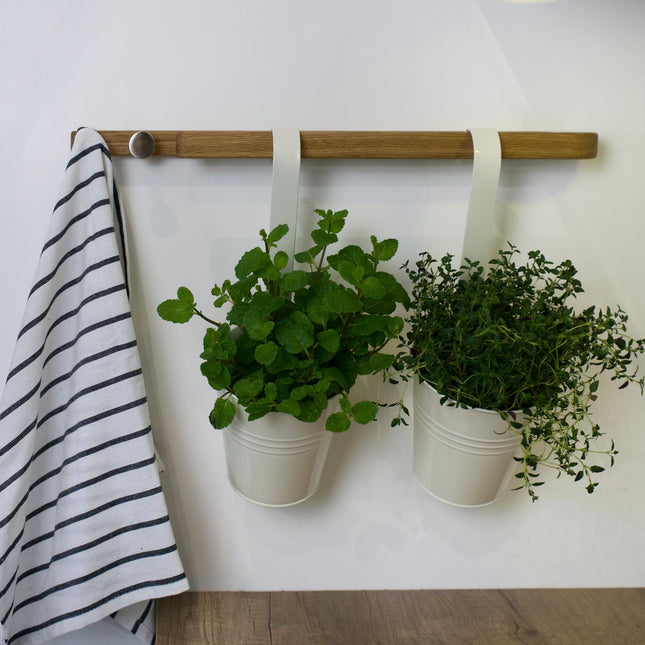 Minimalist Oak Wall Rack with Extra Hooks, Perfect for Any Kitchen or Bathroom, Modern oak towel rack, space saving design