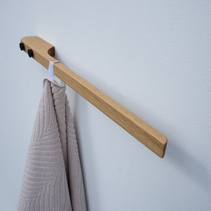 Porte-serviettes moderne en bois pour la salle de bain