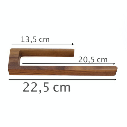 wieszak samoprzylepny na ręczniki drewniany orzech amerykański minimalistyczny loftowy bez wiercenia do małych przestrzeni,