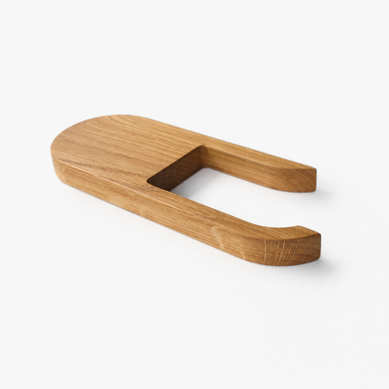 Eikenhouten plank voor toiletpapier met glans