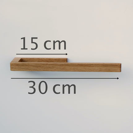 Wymiary naturalnego drewnianego wieszaka samoprzylepnego do niewielkich ręczników.