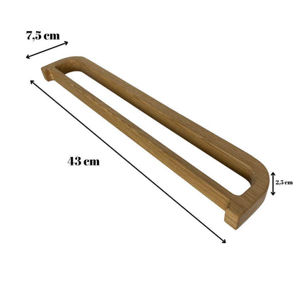 ręcznie robiony wieszak, drewniany design, trwały wieszak z drewna, elegancki wieszak łazienkowy, ekologiczne dodatki do łazienki, styl skandynawski w domu, drewno i biel, loftowa łazienka, wieszak premium, solidny wieszak do łazienki, dodatki w stylu nordyckim