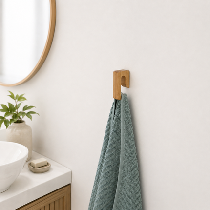 Appendiabiti da parete moderno in quercia – elegante gancio in legno massello